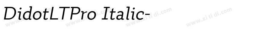 DidotLTPro Italic字体转换